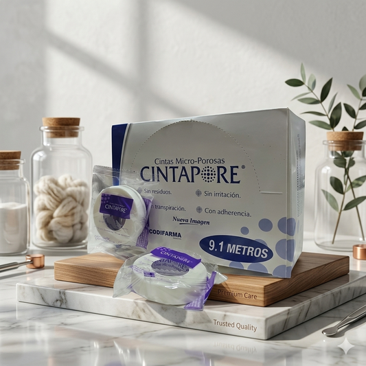 Cinta Micropore Cintapore 1/2'' Blanco Caja C/24 Unidades