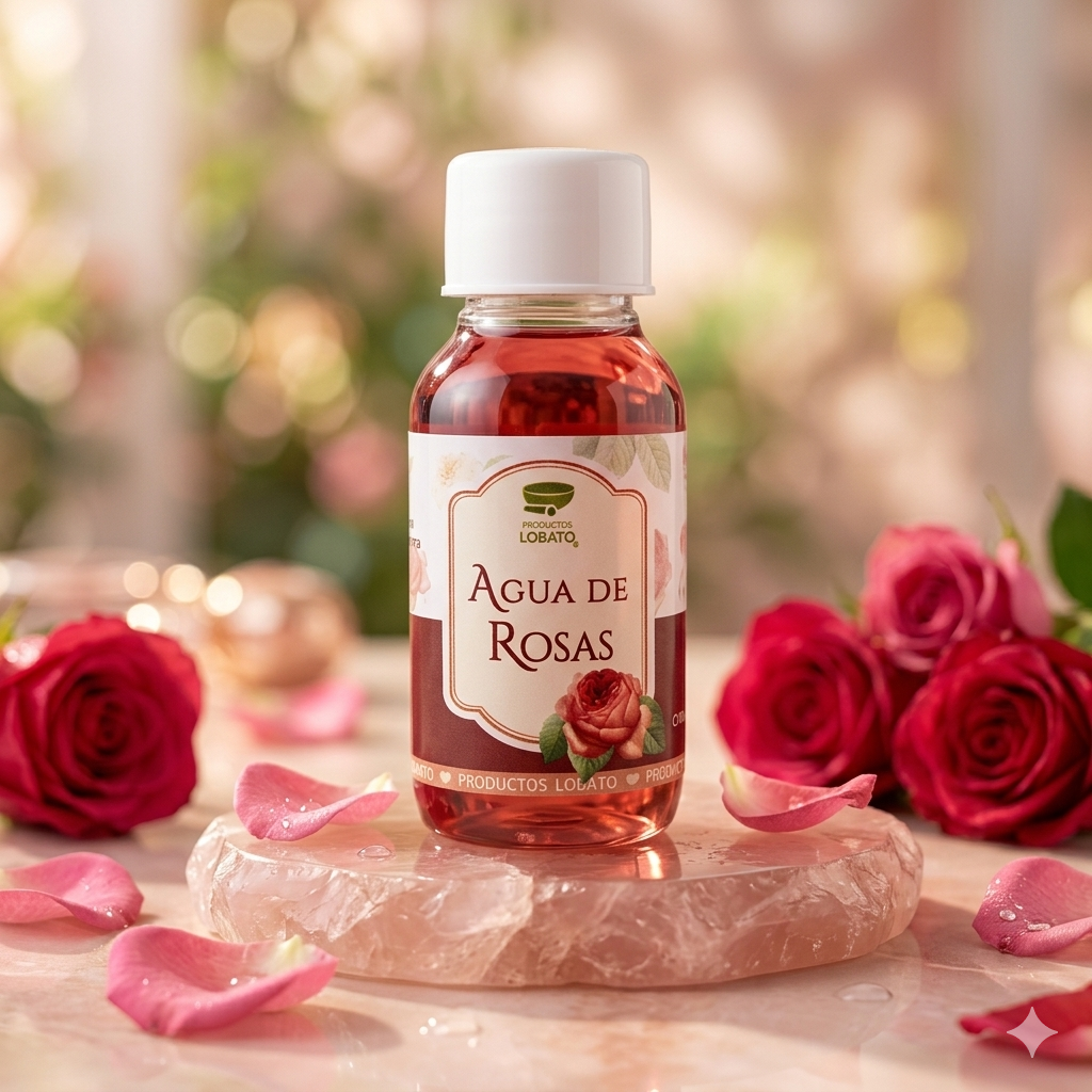 Agua De Rosas 50mL Marca LOBATO Paquete Con 25 Piezas