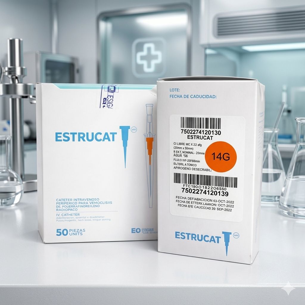 Catéter Punzocat #14 Naranja ESTRUCAT C/50 Unidades