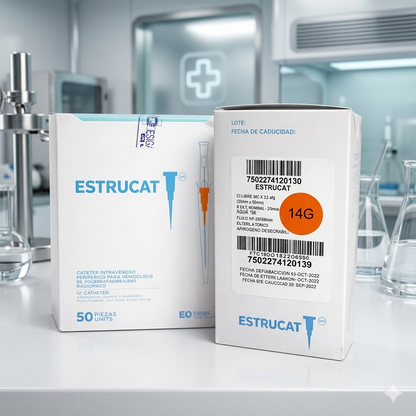 Catéter Punzocat #14 Naranja ESTRUCAT C/50 Unidades