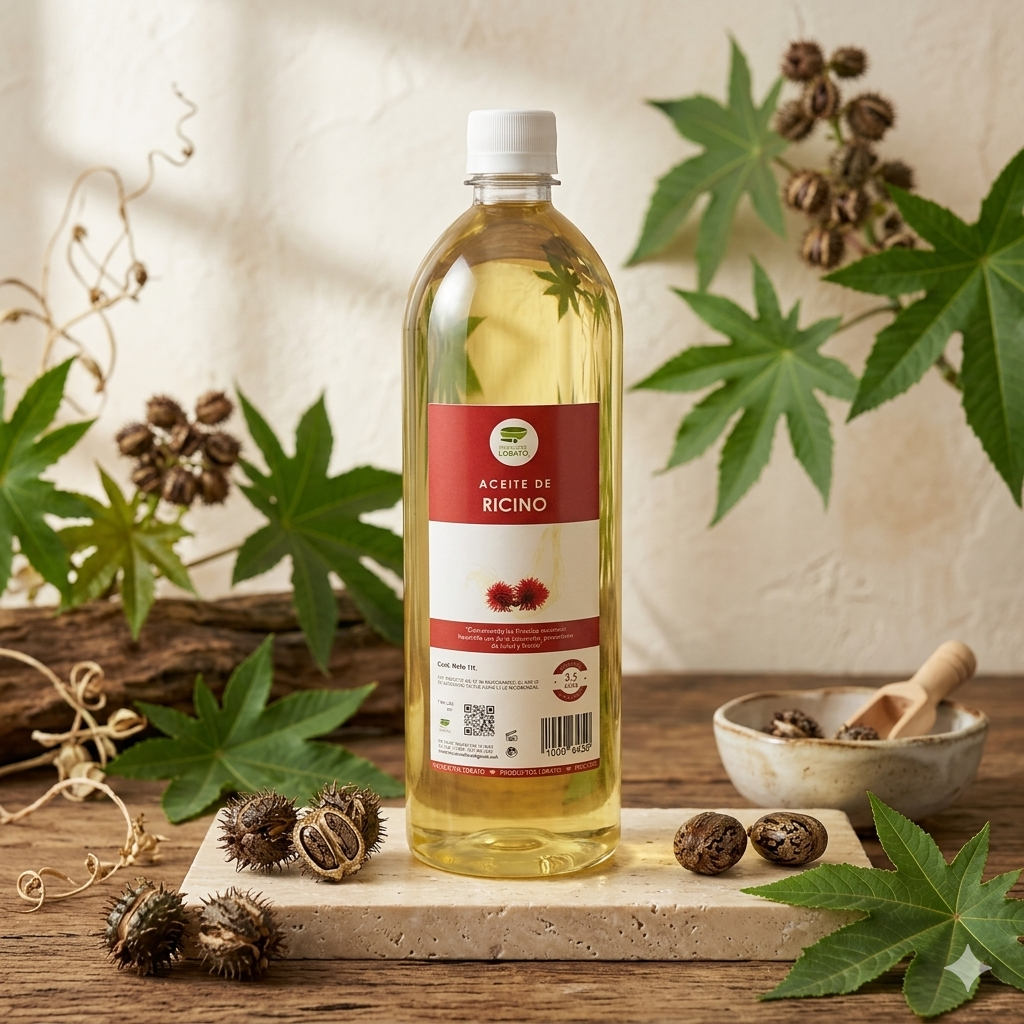 Aceite Ricino 1 Litro Marca LOBATO