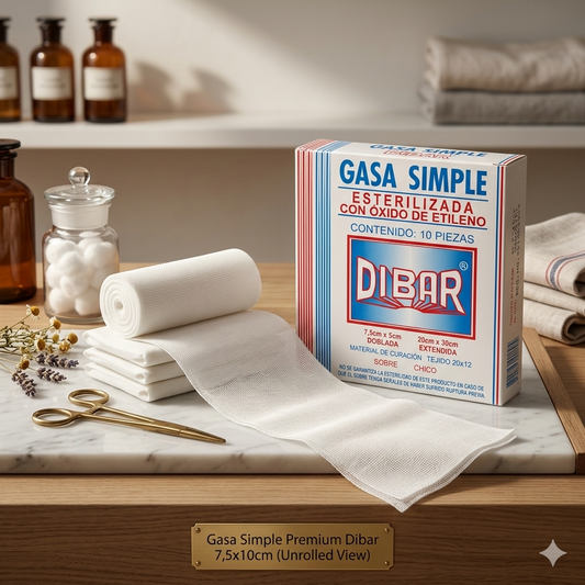 Gasa Estéril Dibar 7.5x5 cm Con 10 Sobres