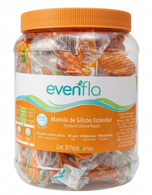 Mamila De Silicón Evenflo Con 36 Piezas