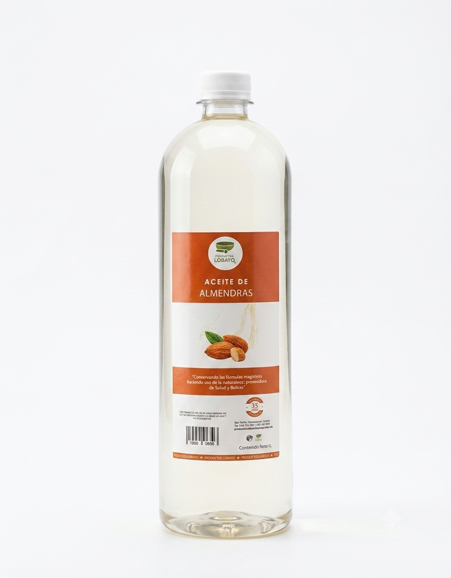 Aceite De Almendras 1 Litro Marca Lobato