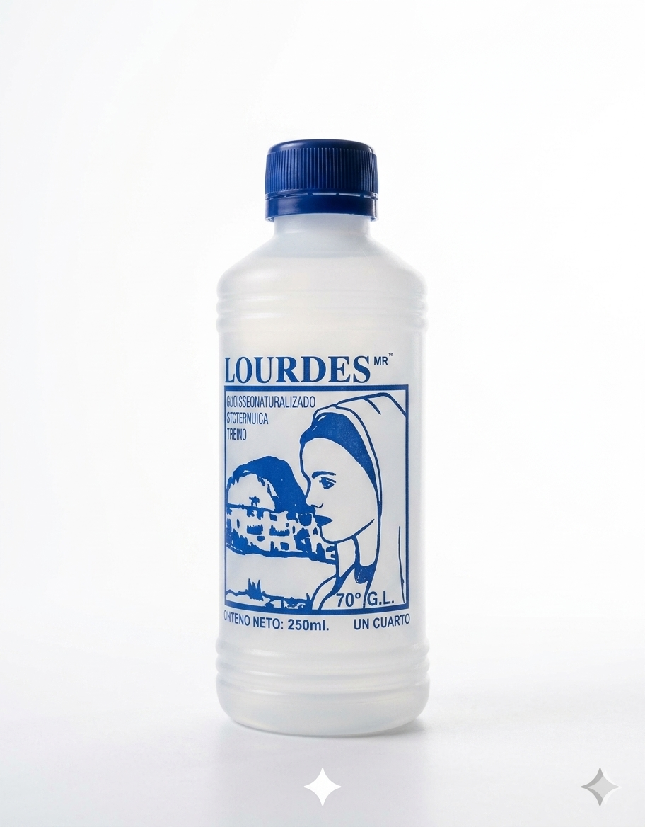 Alcohol Desnaturalizado 70° Lourdes 250mL - Pieza