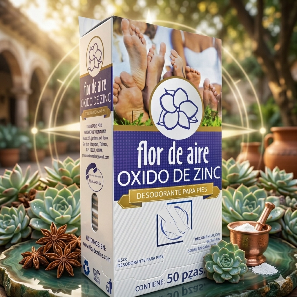 Oxido De Zinc Paquete Con 50 Sobres Marca FLOR DE AIRE