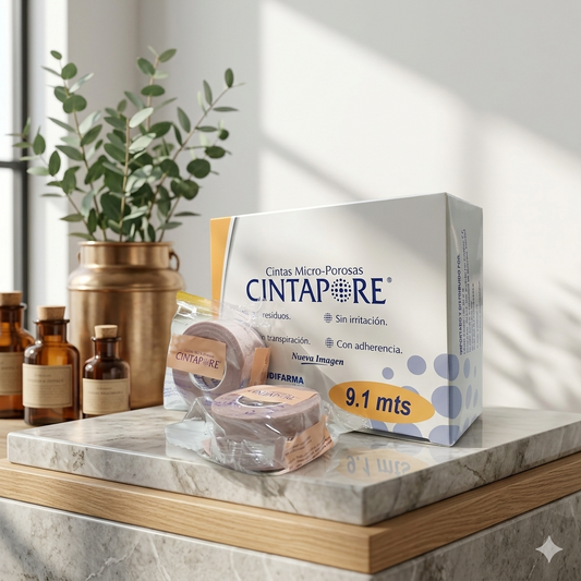 Cinta Microporosa Cintapore 1'' Piel Caja C/12 Unidades