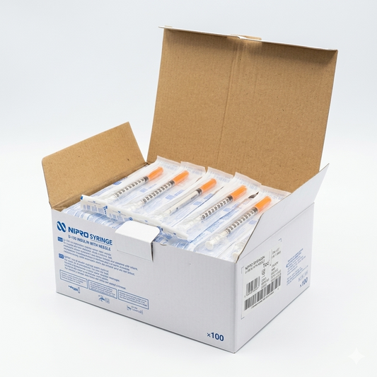 Jeringa Para Insulina Nipro Gris (27G x 1/2'') Caja Con 100 Piezas