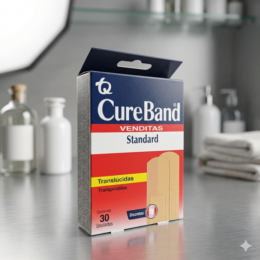 Curitas Adhesivas Translucidas CUREBAND Con 30 Piezas