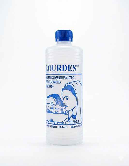 Alcohol Desnaturalizado 70° Lourdes 500mL - Pieza
