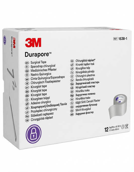 Tela Adhesiva Durapore 3M 1" (2.5cm X 9.1) Caja C/12 Piezas