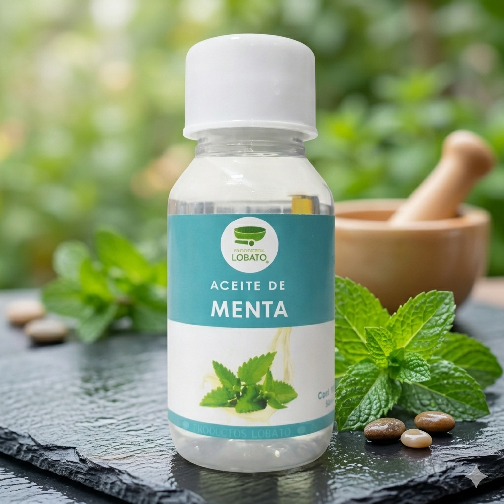 Aceite De Menta 50mL Marca LOBATO Paquete Con 25 Piezas