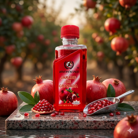Jarabe De Granada 50mL Marca MERCURIO Paquete Con 25 Piezas
