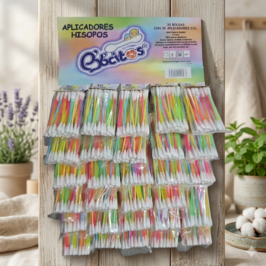Cotonetes Bebecitos Exhibidor C/30 Piezas