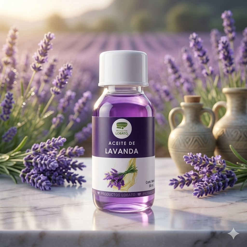 Aceite De Lavanda 50mL Marca LOBATO Paquete Con 25 Piezas