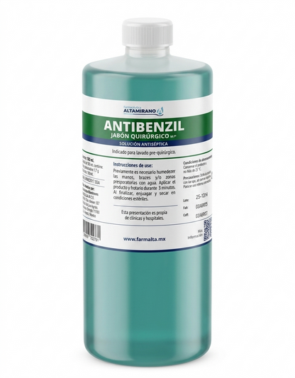Jabón Quirúrgico Antibenzil Altamirano 500mL Pieza