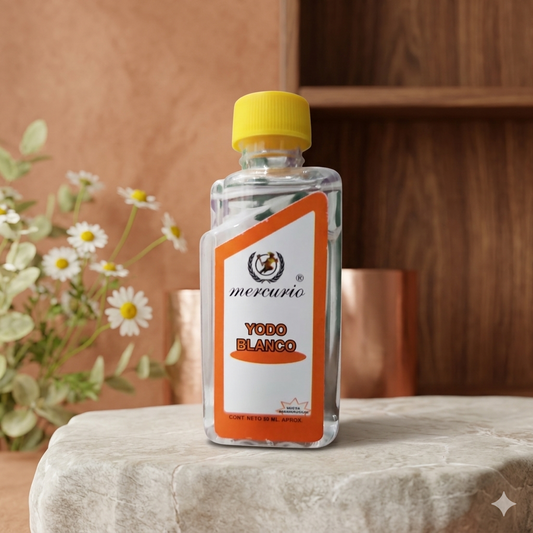 Yodo Blanco 50mL Marca MERCURIO Paquete con 25 piezas