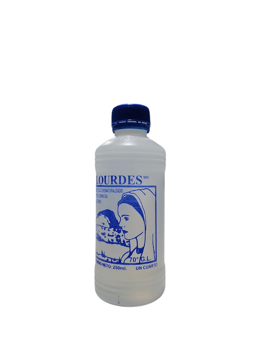 Alcohol Desnaturalizado 70° Lourdes 250mL - Pieza