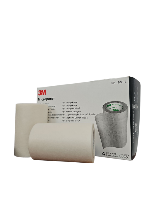 Cinta Micropore 3M 3'' Blanco Caja C/4 Unidades
