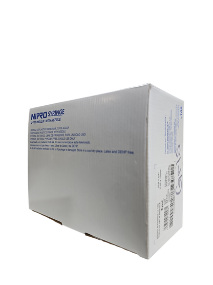Jeringa Para Insulina Nipro Gris (27G x 1/2'') Caja Con 100 Piezas