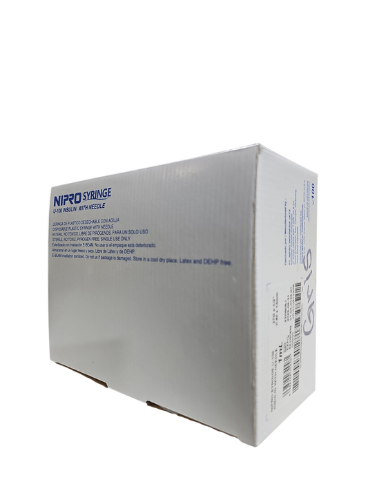 Jeringa Para Insulina Nipro Gris (27G x 1/2'') Caja Con 100 Piezas