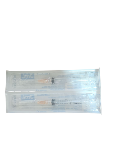 Jeringa Nipro 3mL Naranja  - Paquete de 100 Piezas