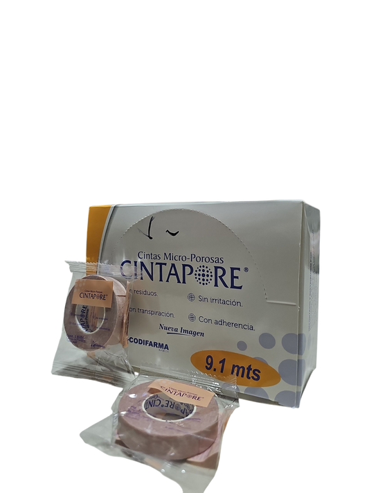 Cinta Microporosa Cintapore 1/2'' Piel Caja C/24 Unidades