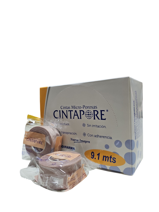 Cinta Microporosa Cintapore 1'' Piel Caja C/12 Unidades