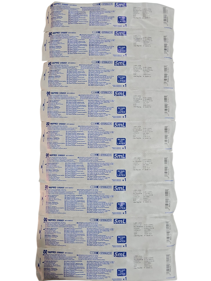 Jeringa Nipro 5mL Verde - Paquete de 100 Piezas