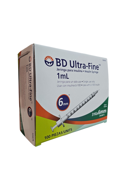 Jeringa Para Insulina BD 1mL Caja Con 100 Piezas