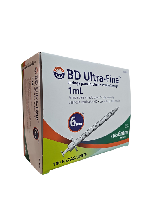 Jeringa Para Insulina BD 1mL Caja Con 100 Piezas