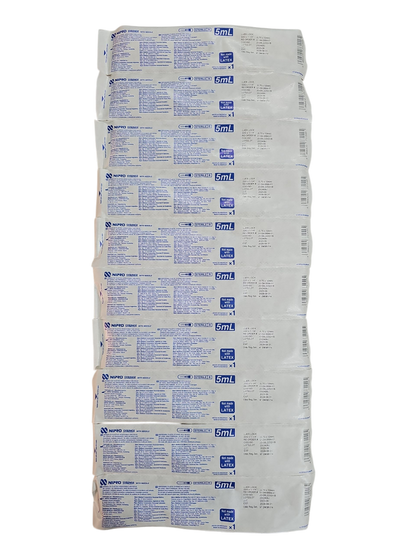 Jeringa Nipro 5mL Negra - Paquete de 100 Piezas