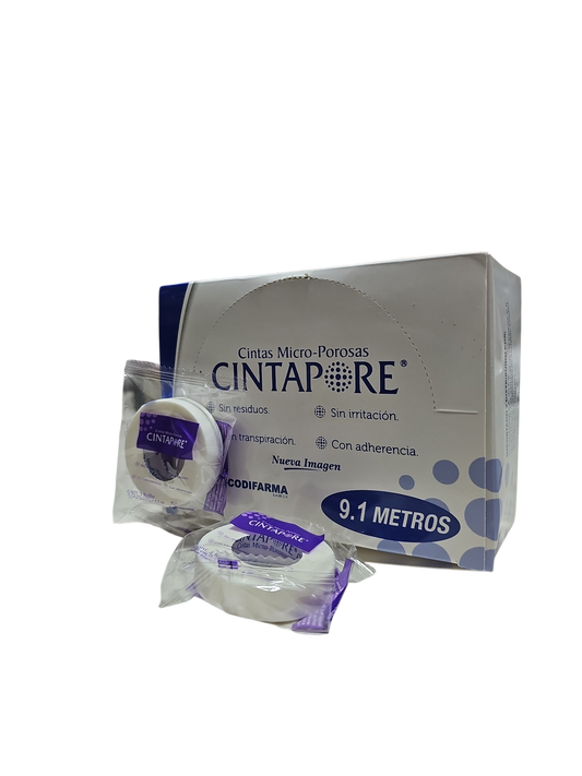 Cinta Micropore Cintapore 1/2'' Blanco Caja C/24 Unidades