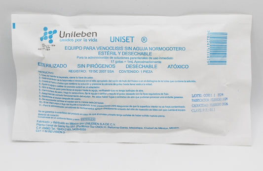 Equipo Para Venoclisis Normogotero UNILEBEN - Paquete Con 10 Unidades