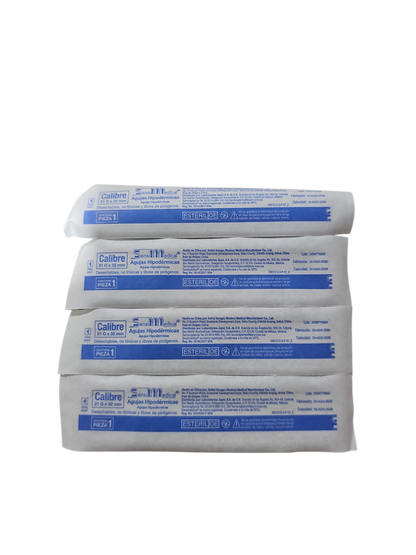Aguja Hipodermica Verde 21g X 32mm Sensi Medical Caja C/100