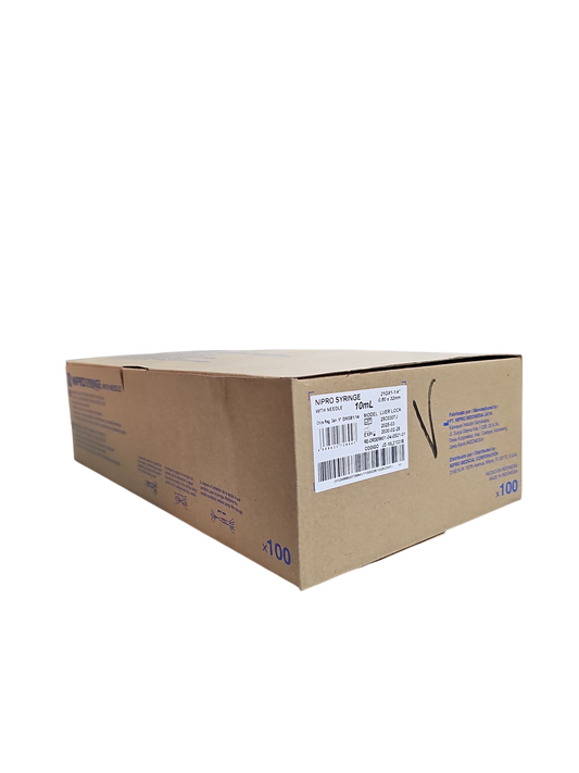 Jeringa Nipro 10mL Verde - Paquete de 100 Piezas