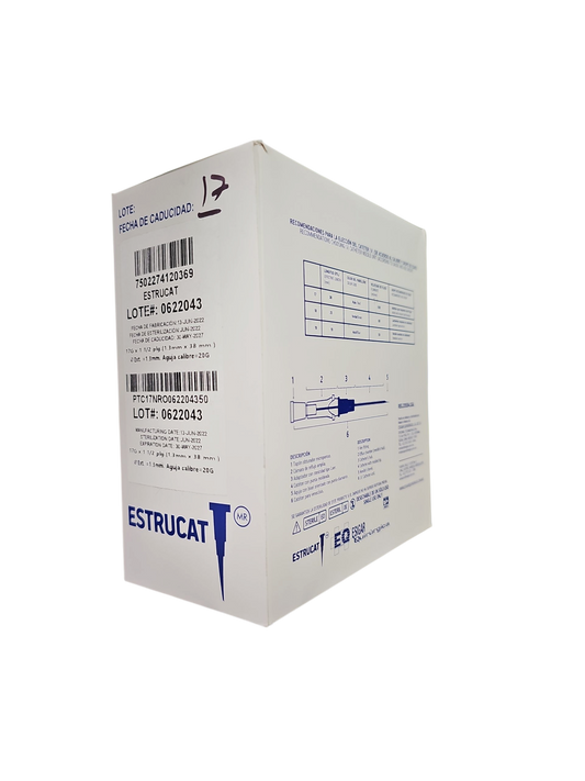 Catéter Punzocat #17 Rojo ESTRUCAT C/50 Unidades