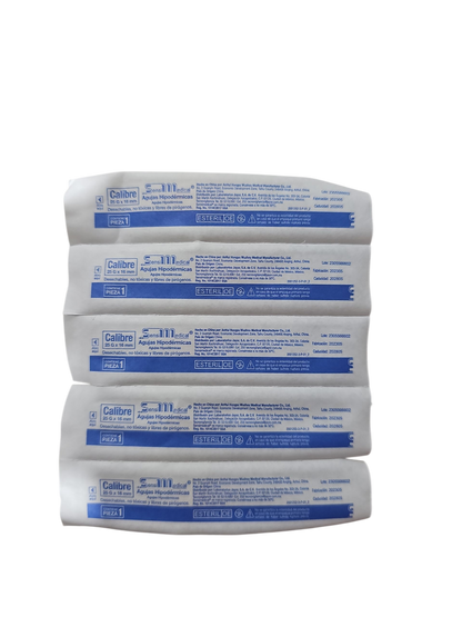 Aguja Hipodermica Naranja 25g X 16mm Sensimedical Caja C/100