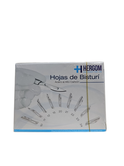 Navaja/Hoja Para Bisturi #12 Hergom C/100 Unidades