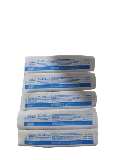 Aguja Hipodermica Azul 23g X 25mm Sensi Medical Caja C/100