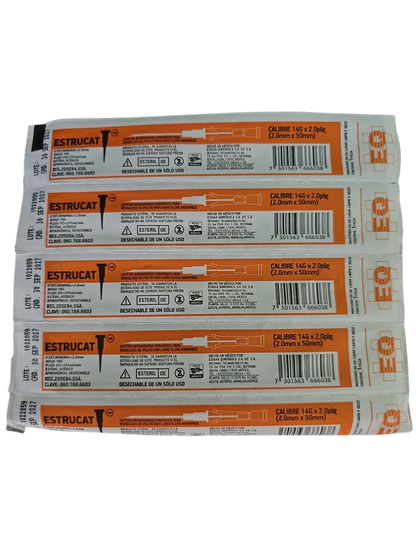 Catéter Punzocat #14 Naranja ESTRUCAT C/50 Unidades