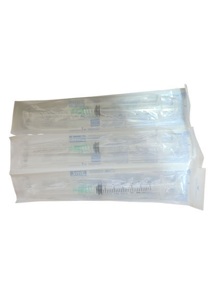 Jeringa Nipro 3mL Verde  - Paquete de 100 Piezas
