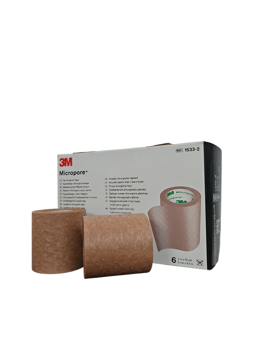Cinta Micropore 3M 2'' Piel Caja C/6 Unidades