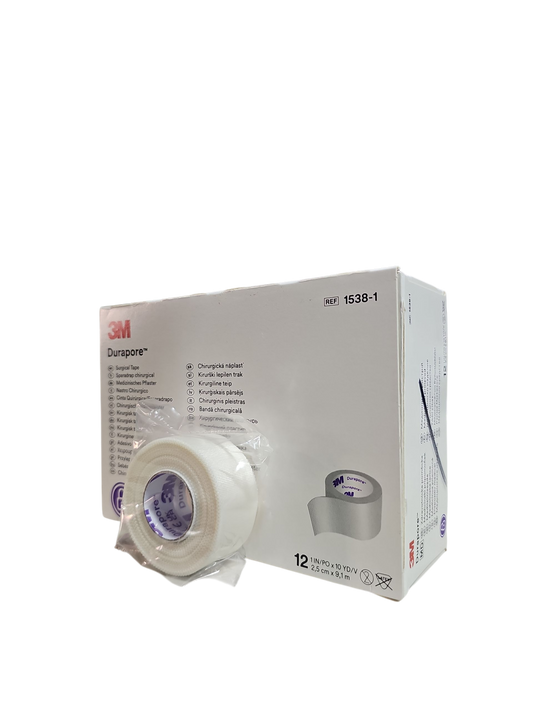 Tela Adhesiva Durapore 3M 2.5cm X 9.1m (1'') Caja C/12 Piezas