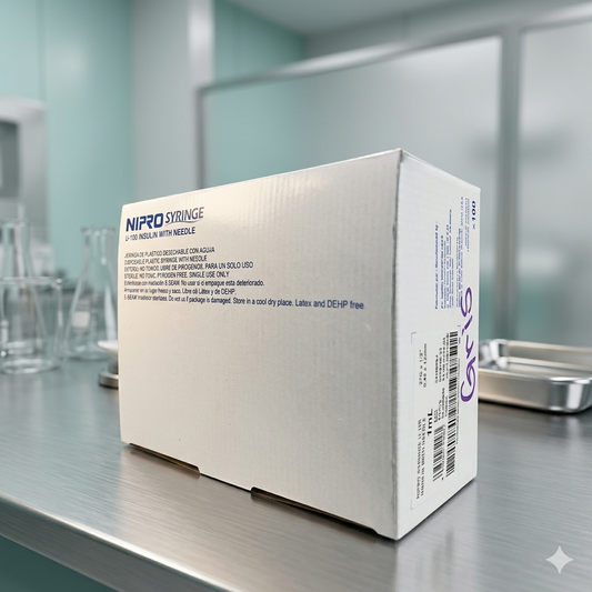 Jeringa Para Insulina Nipro Gris (27G x 1/2'') Caja Con 100 Piezas
