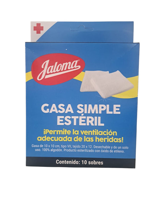 Gasa JALOMA 10 X 10 Cm (10 unidades) -Paquete de 10 Piezas