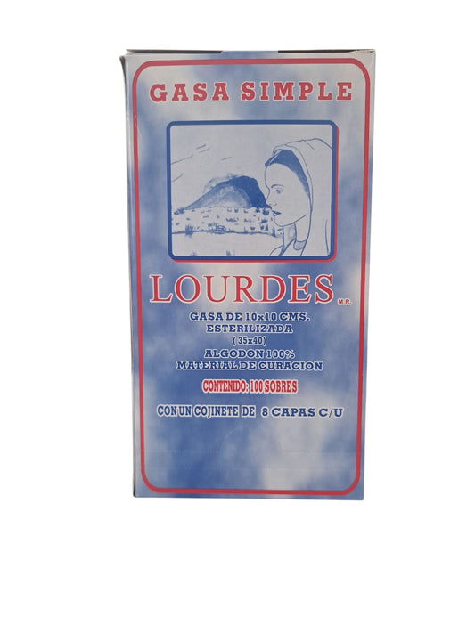 Gasa LOURDES 10 X 10 Cm -Paquete de 100 Piezas