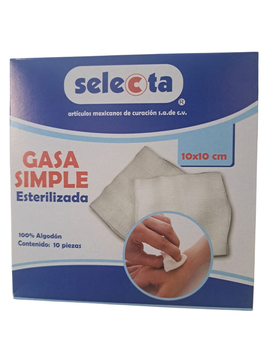 Gasa SELECTA 10 X 10 Cm (10 unidades) -Paquete de 10 Piezas