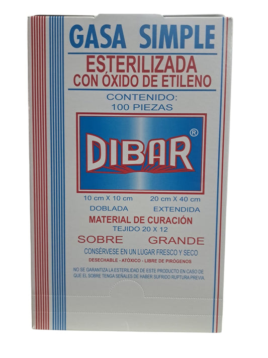 Gasa DIBAR 10 X 10 Cm -Paquete de 100 Piezas