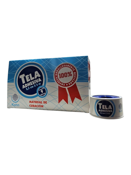 Tela Adhesiva 2.4cm x 5m KOHN  Caja C/9 Piezas